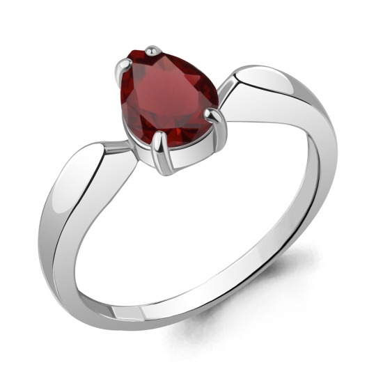 Кольцо из серебра с гранатом