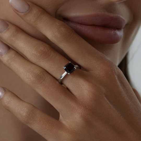 Кольцо из серебра с раухтопазом