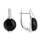 Серьги из серебра с агатами