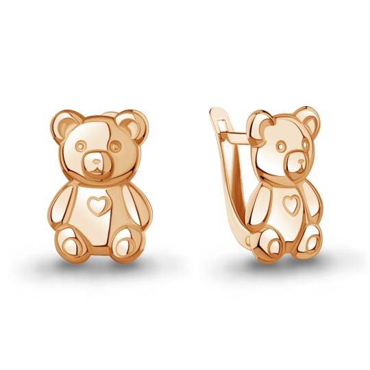 Серьги из серебра с позолотой