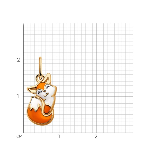 Подвеска из серебра с позолотой и эмалью