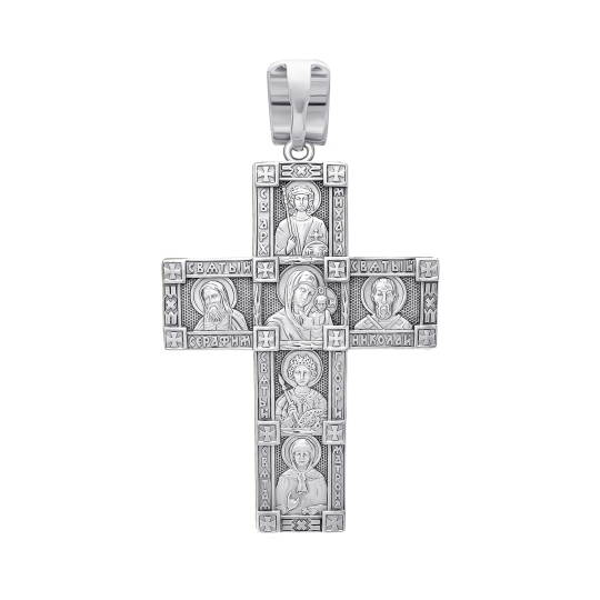 Подвеска-крест из серебра