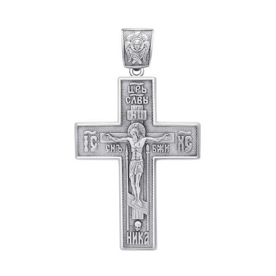 Подвеска-крест из серебра
