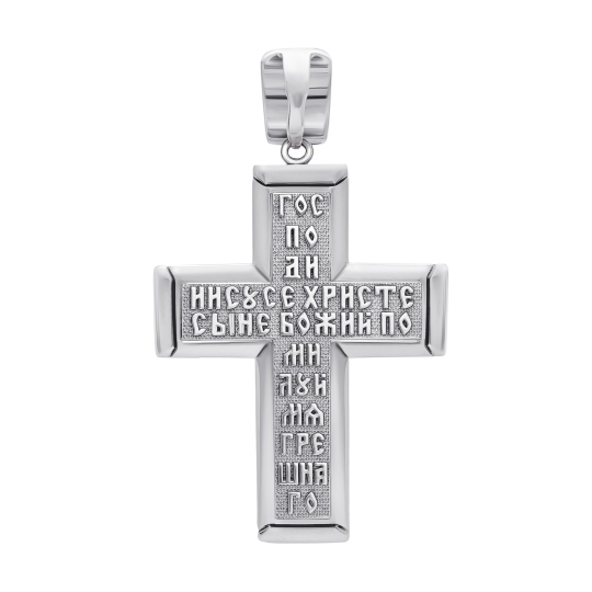 Подвеска-крест из серебра