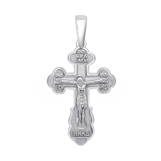 Подвеска-крест из серебра