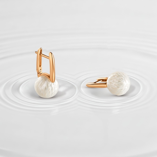 Серьги из золота с жемчугом