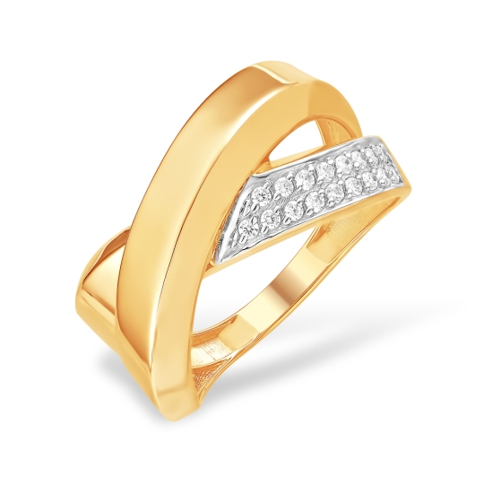 Кольцо из золота с фианитами