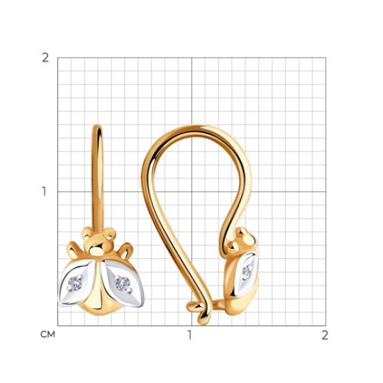 Серьги из золота с бриллиантами