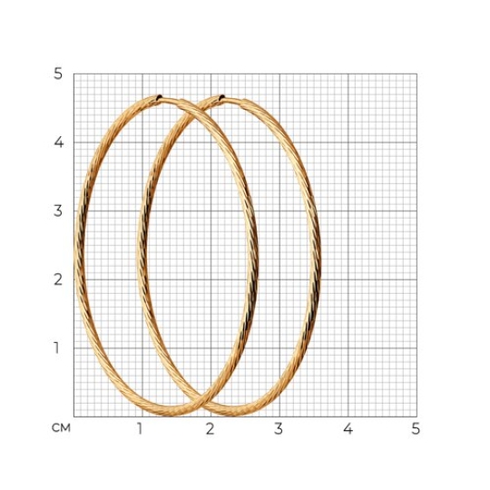 Серьги-конго из серебра с позолотой