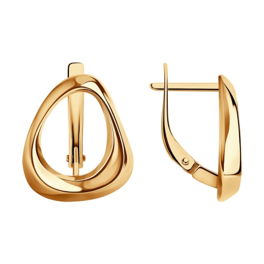 Серьги из серебра с позолотой