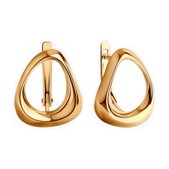 Серьги из серебра с позолотой