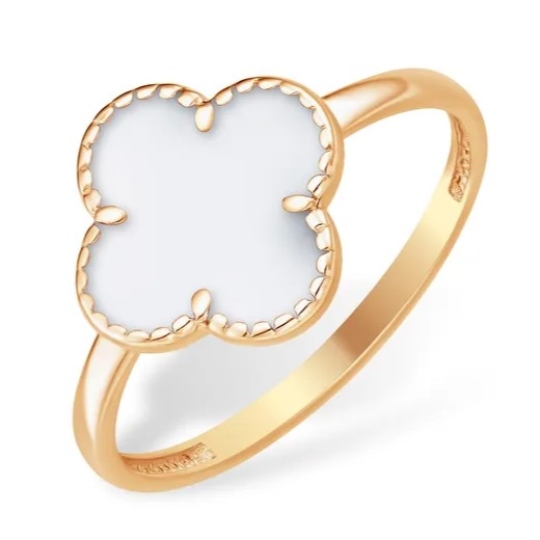 Кольцо из серебра с позолотой и эмалью