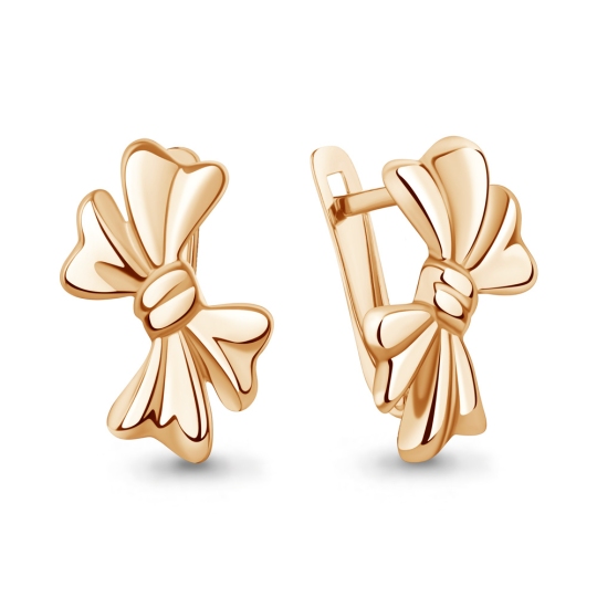 Серьги из серебра с позолотой