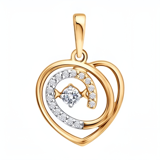 Подвеска из золота с фианитами