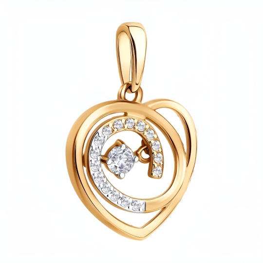 Подвеска из золота с фианитами