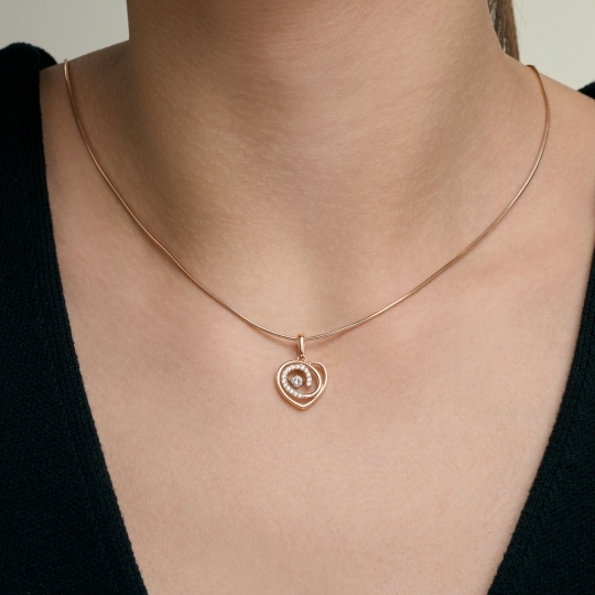 Подвеска из золота с фианитами