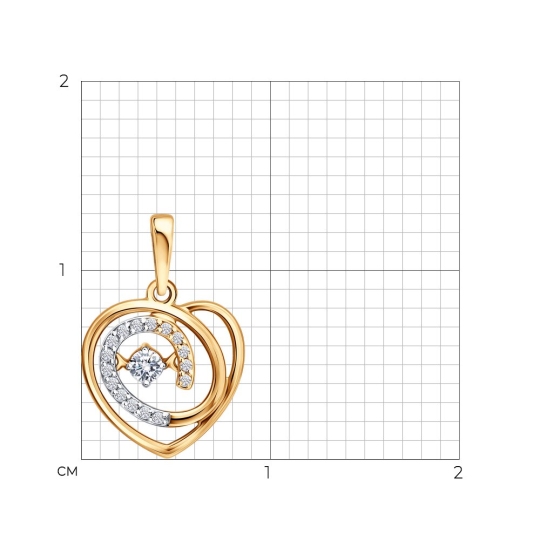 Подвеска из золота с фианитами