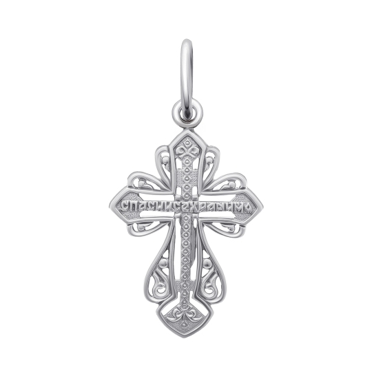 Подвеска-крест из серебра