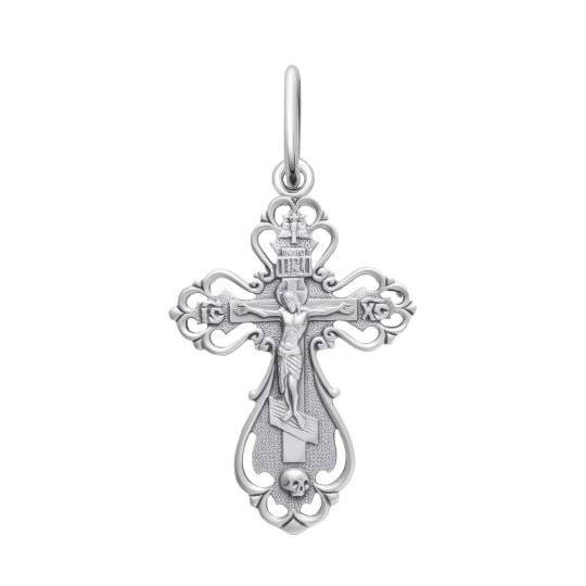Подвеска-крест из серебра