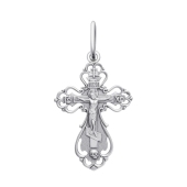 Подвеска-крест из серебра