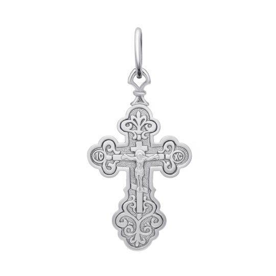 Подвеска-крест из серебра