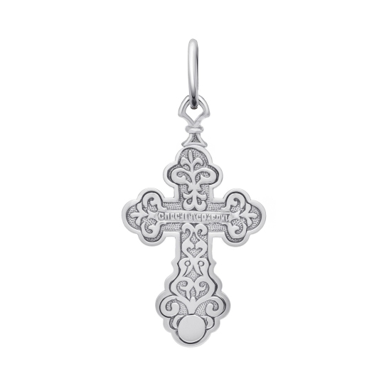 Подвеска-крест из серебра