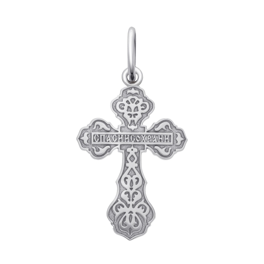 Подвеска-крест из серебра