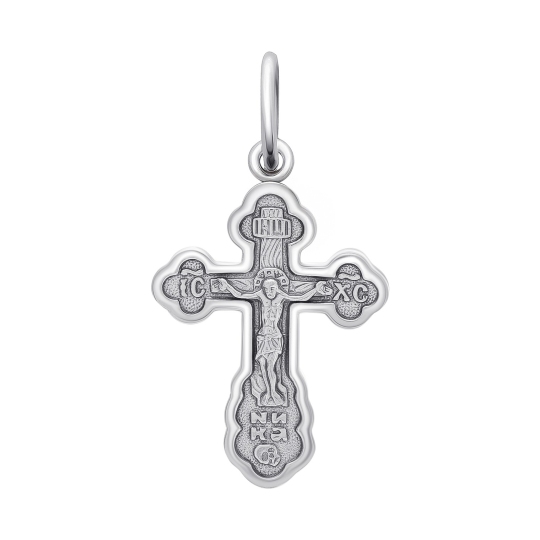 Подвеска-крест из серебра