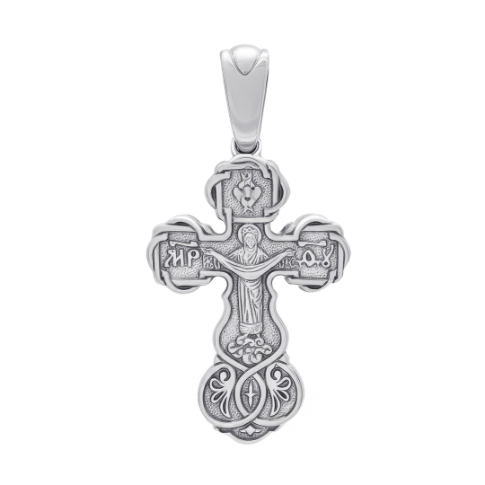 Подвеска-крест из серебра
