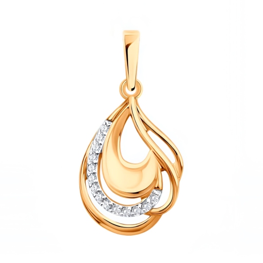 Подвеска из золота с фианитами