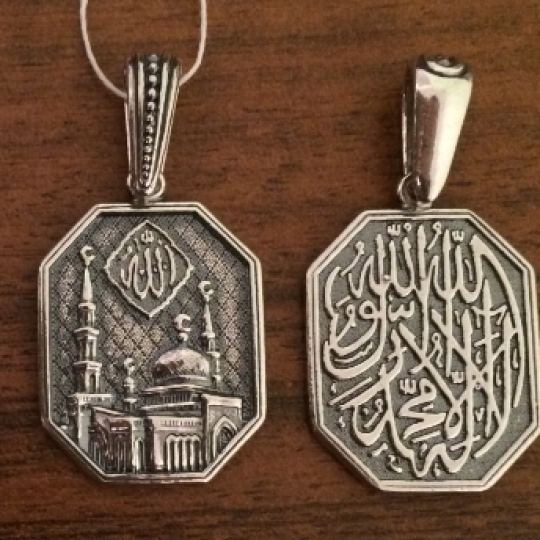 Подвеска из серебра с чернением