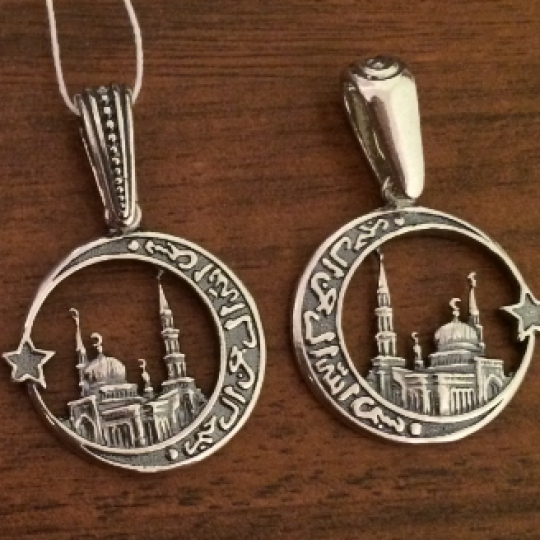 Подвеска из серебра с чернением