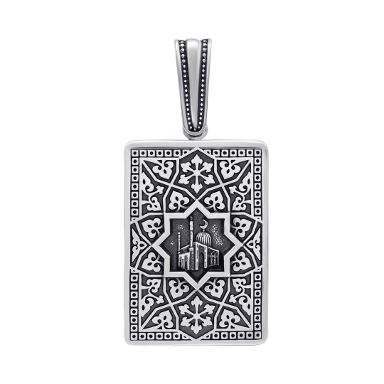 Подвеска из серебра с чернением