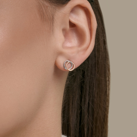 Серьги из комбинированного золота