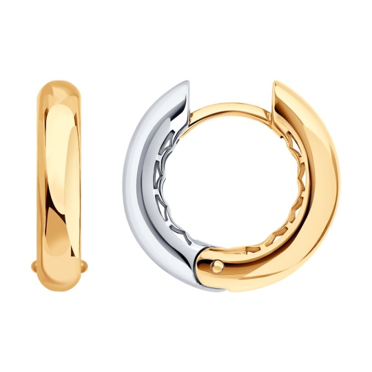 Серьги из комбинированного золота