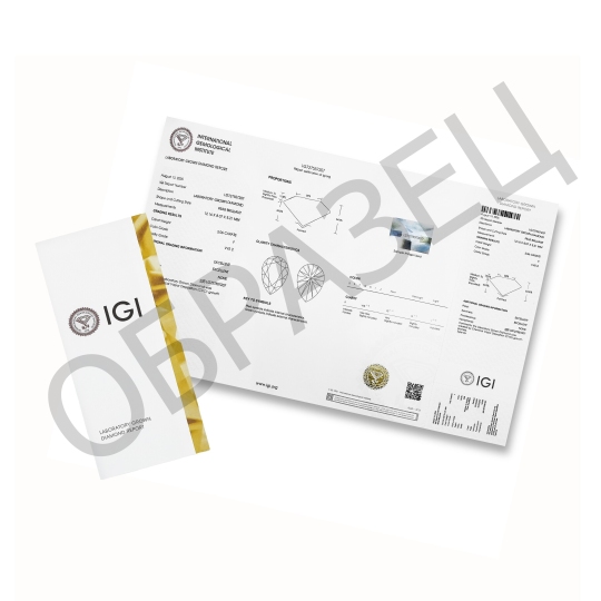 Серьги из белого золота с выращенными бриллиантами