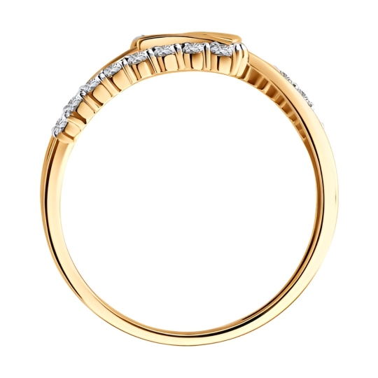 Кольцо из золота с фианитами