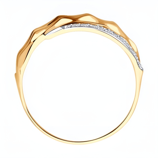 Кольцо из золота с фианитами