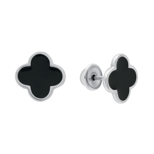 Серьги из серебра с эмалью