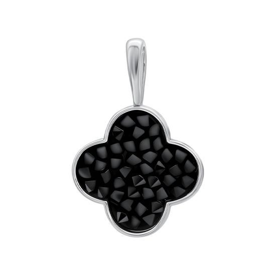 Подвеска из серебра с кристальной тканью