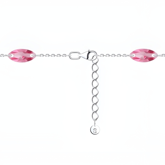 Браслет из серебра с ювелирными кристаллами