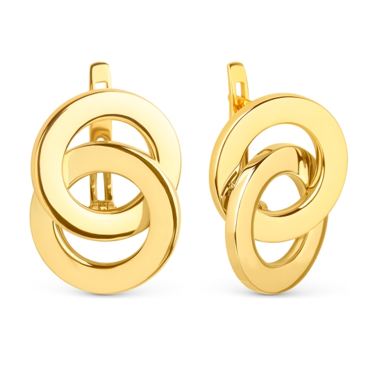 Серьги из лимонного золота