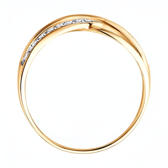 Кольцо из золота с фианитами