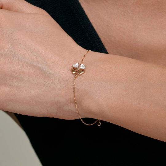 Браслет из золота с фианитами