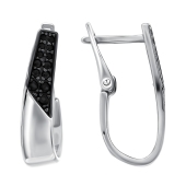 Серьги из серебра с фианитами