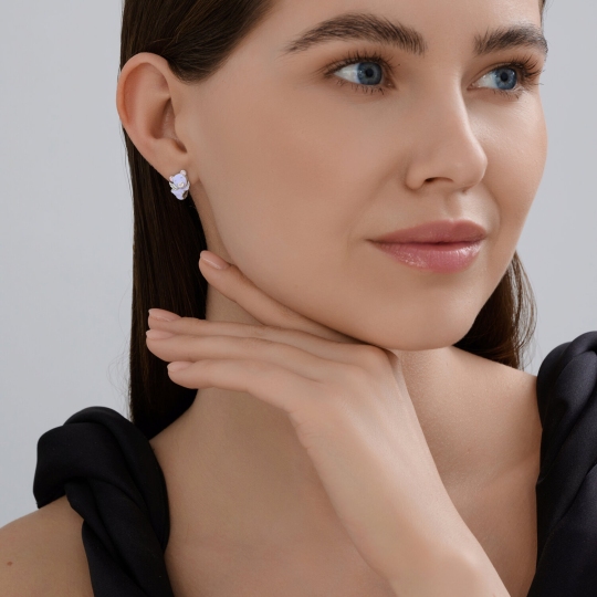 Серьги из серебра с эмалью