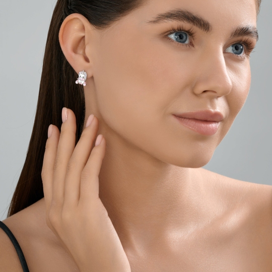 Серьги из серебра с эмалью