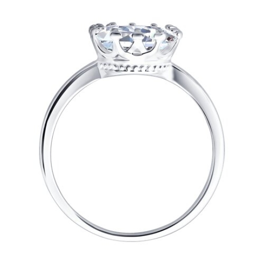 Кольцо из серебра с фианитом