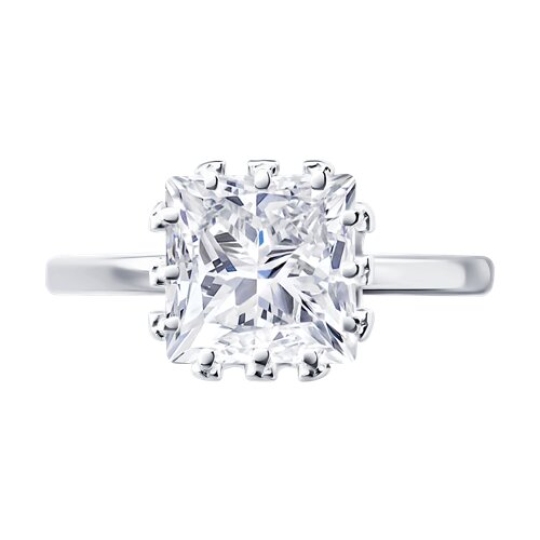 Кольцо из серебра с фианитом