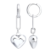 Серьги-трансформеры из серебра